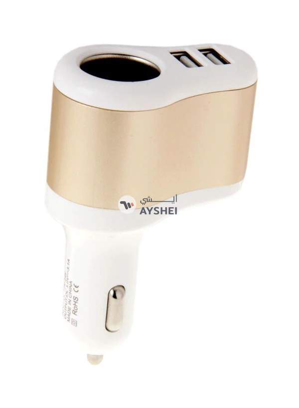 Generic Multi-Functional Car Charger Gold