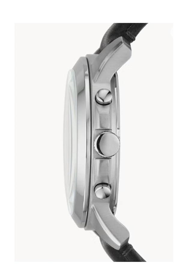 Fossil Men's Leather Chronograph Wrist Watch FS4812IE - 48 mm - Black