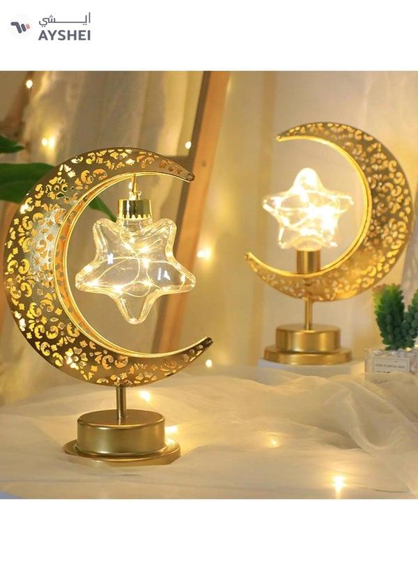 Dubai Gallery LED Ramadan Light Eid Mubarak Muslim Lantern Lamp Ornament Party Hanging Decor For Ramadan Night Lights Lamp Decoration