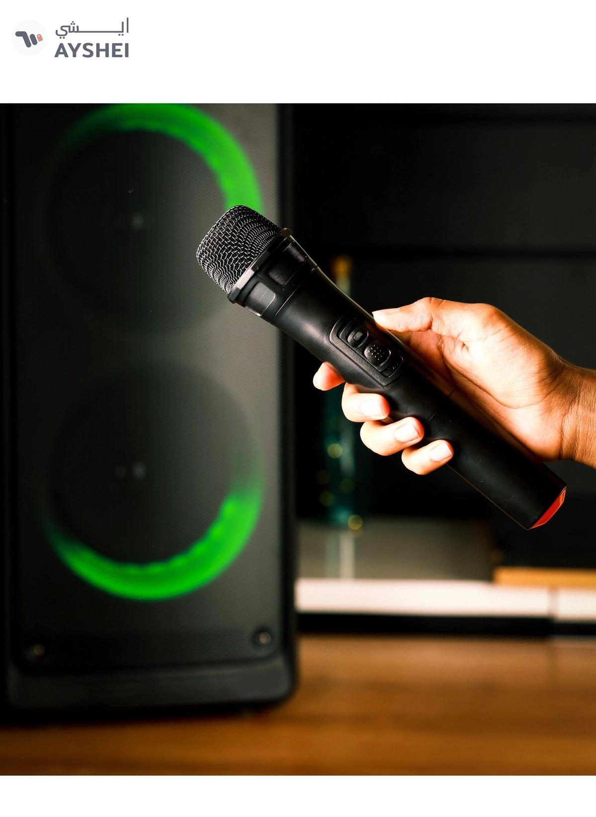 Olsenmark Rechargeable Party Speaker OMMS1280, Led Ring Flash Light, Bluetooth Function-3-3