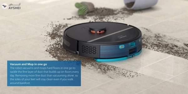 Philips HomeRun 3000 Series Aqua Vacuum And Mop Robot 350 ml XU3000/01 Black