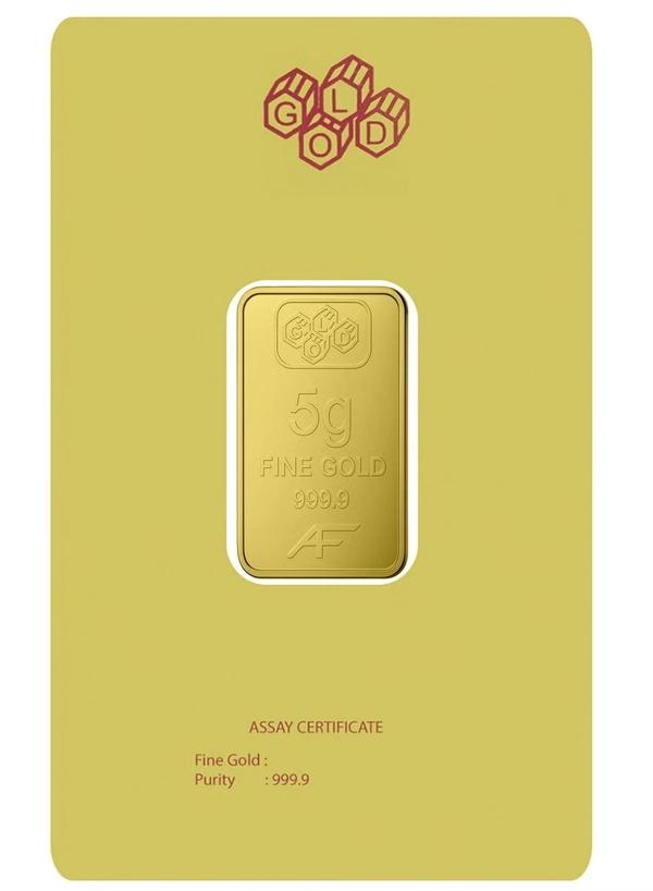 24K Gold Bar 5 gram Gold Bar Al Fardan UAE (999.9% Pure Gold)