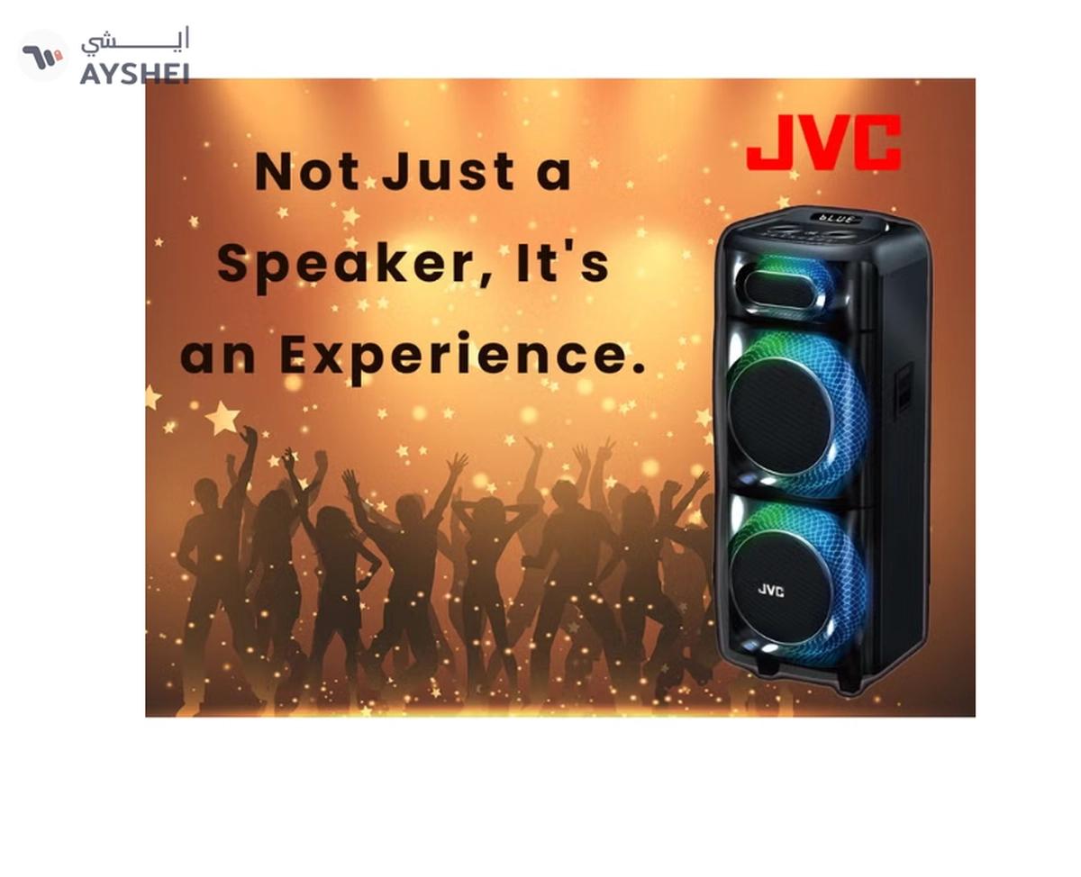 JVC Portable Bluetooth Party Speaker /2000W PMPO Output/ 10"*2 Speaker/8000 mAh Power Battery with Wireless Microphone and Remote control-XS-N178 XS-N178 Black-1-landscape
