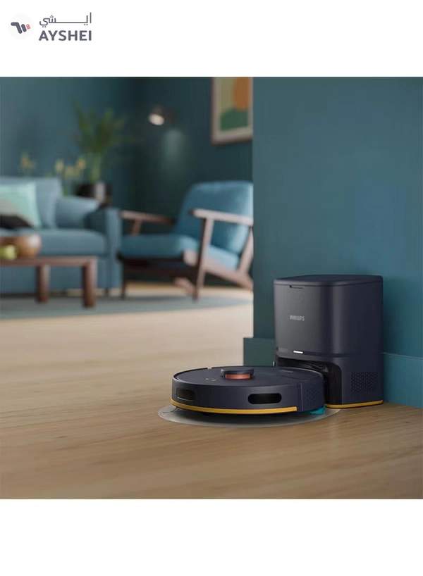 Philips Home Run 2000 Series Vacuum & Mop Robot ,2700 pa Strong Suction Power, Up to 130 min Runtime, Self Charging, Auto-Empty station 2000 W XU2100/10 Navy