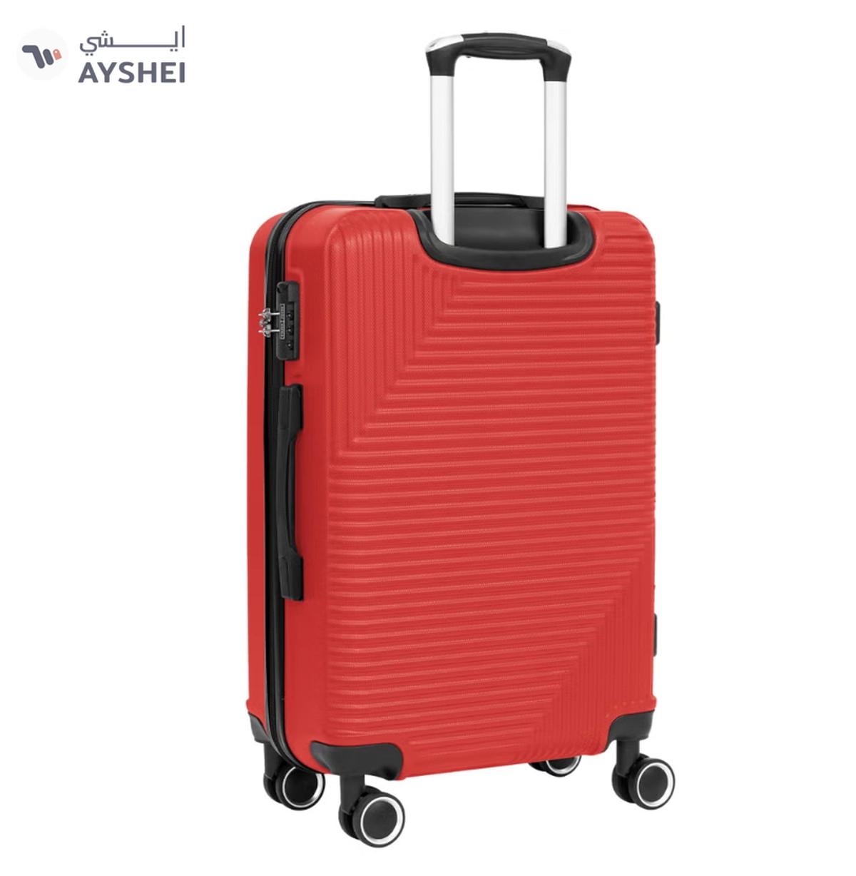 PARAJOHN ABS Material 3-Piece Hardsided Luggage Set | 4-Wheel Spinner Trolley | Small (10kg), Medium (20kg), Large (30kg)Red-2-2
