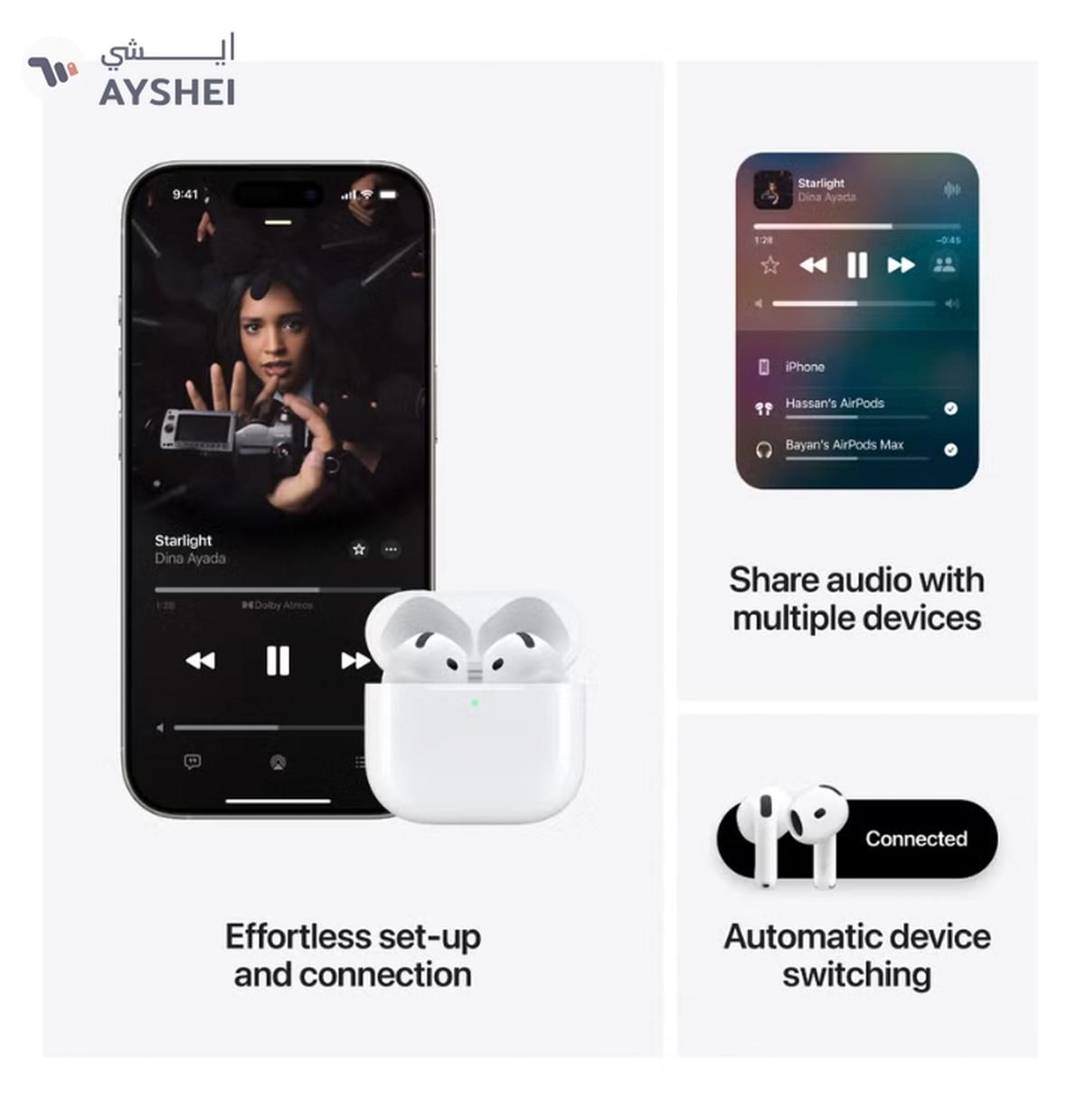 Apple AirPods 4 Wireless Earbuds, Bluetooth Headphones, Personalized Spatial Audio, Sweat and Water Resistant-5-5