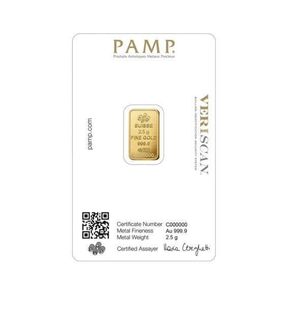 PAMP 24KT - 2.5g Suisse Pamp