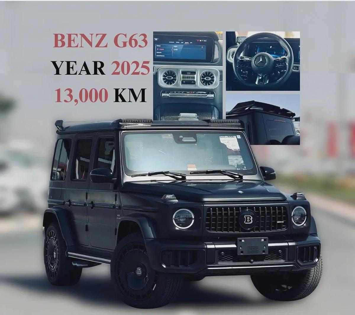 BENZ G63 | ///AMG | BRABUS BODY KIT | NIGHT PACKAGE | 2025 | ONLY : 13,377 KM | JP IMPORT | CLEAN-0-0