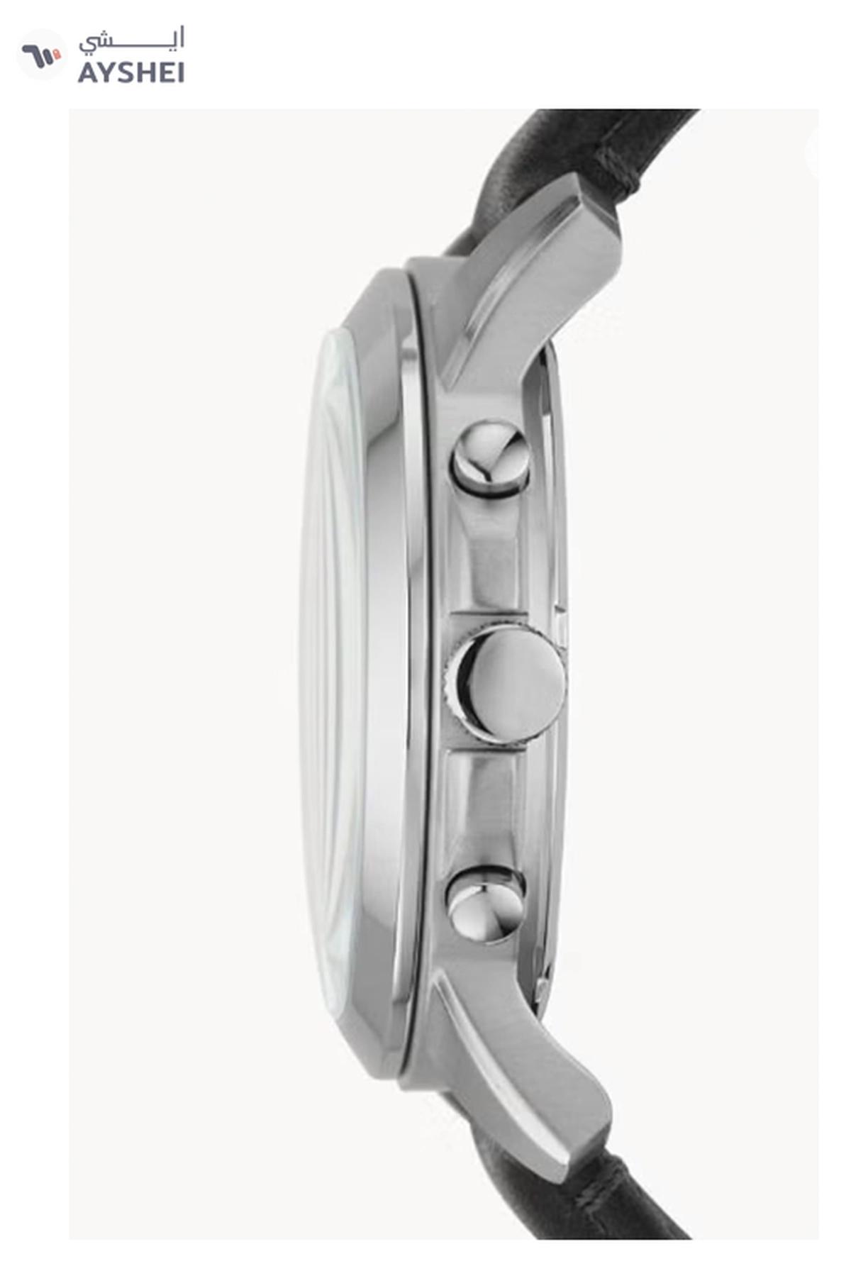 Fossil Men's Leather Chronograph Wrist Watch FS4812IE - 48 mm - Black-0-portrait