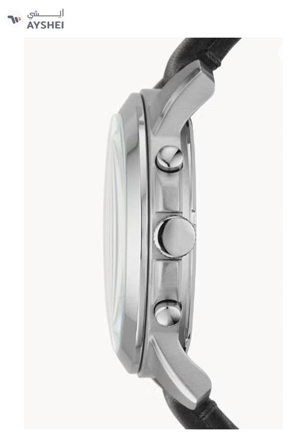 Fossil Men's Leather Chronograph Wrist Watch FS4812IE - 48 mm - Black