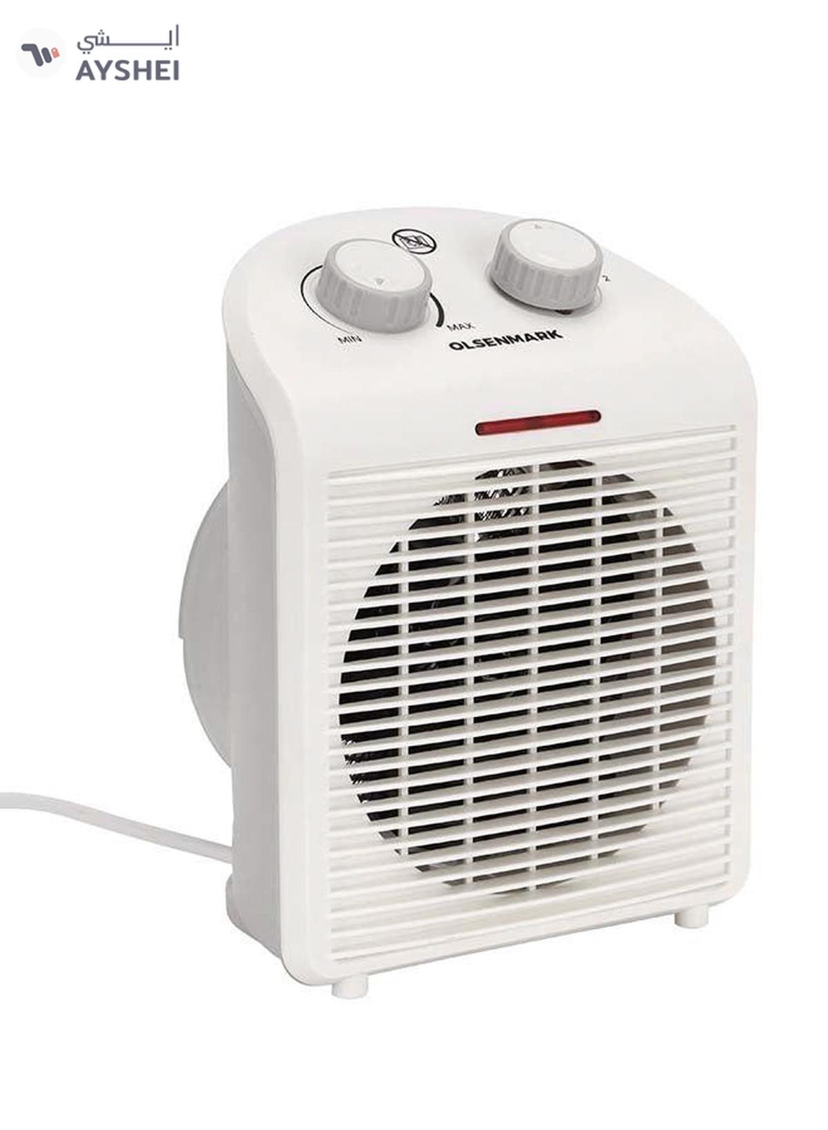 Olsenmark Electric Fan Heater With Overheat Protection 2000 W OMFH1637B White-0-0
