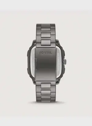 Fossil Men's Inscription Rectangle Shape Stainless Steel Chronograph Wrist Watch BQ2657 - 42mm - Grey
