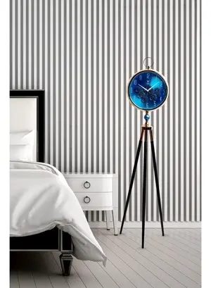 Vogue Venue Premium Vintage Tripod Floor Clock | Adjustable Wooden Stand | Antique Style Decorative Standing Clock for Living Room, Office & Home Décor