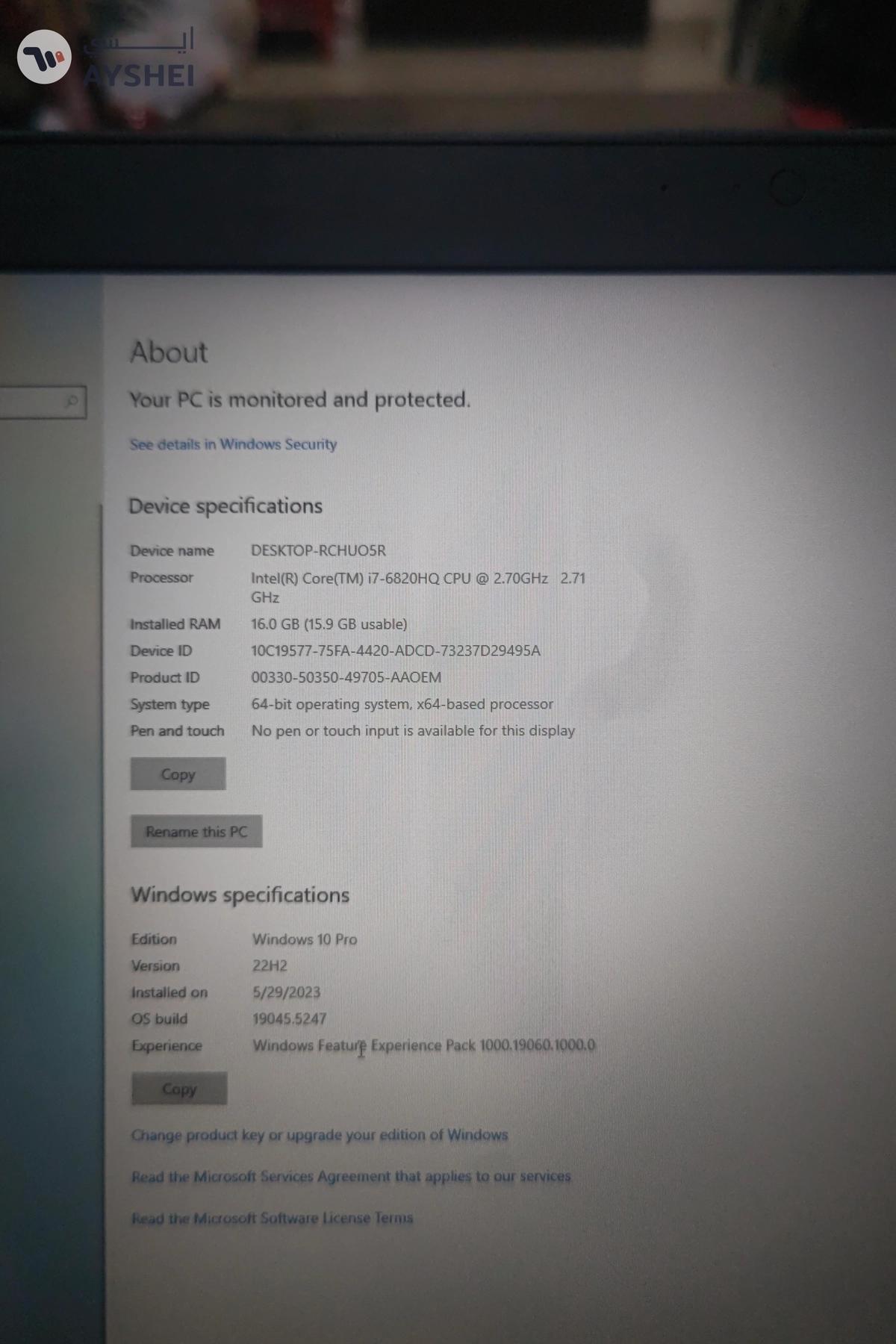 Hp ZBook Core i7-8-6