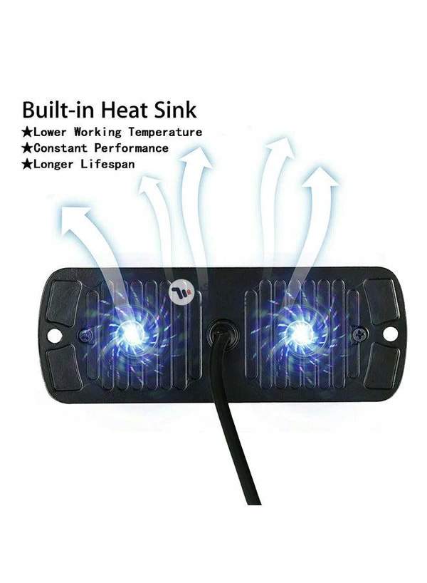 Generic 4-Piece Amber Hazard Beacon Emergency Light With Mounting Accessories