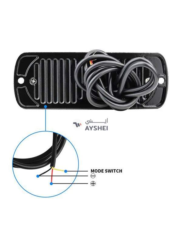 Generic 4-Piece Amber Hazard Beacon Emergency Light With Mounting Accessories