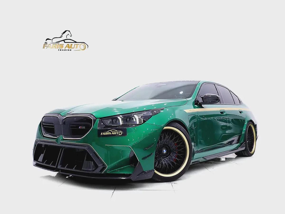 BMW M5 GCC +FULL CARBON MANHART KIT +AGENCY WARRANTY TILL 2031 +AKRAPOVIC EXHAUST+ HRE FORGED WHEELS-0-0