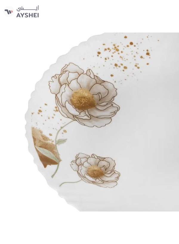 Delcasa 33 Piece Opalware Dinner Set DC3709 Includes Oval Plate, Dinner and Flat Plates, Salad Bowls and Soup Spoons