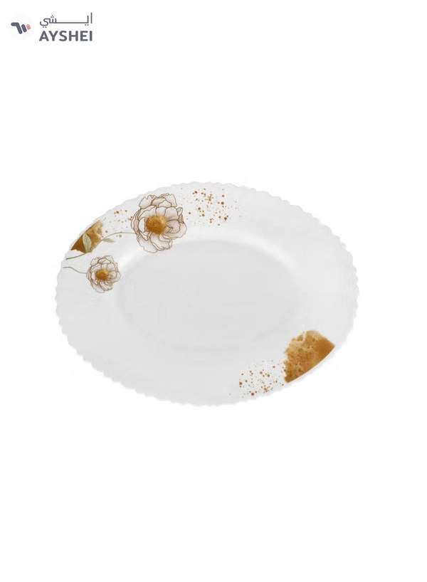 Delcasa 33 Piece Opalware Dinner Set DC3709 Includes Oval Plate, Dinner and Flat Plates, Salad Bowls and Soup Spoons