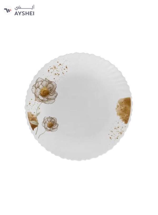 Delcasa 33 Piece Opalware Dinner Set DC3709 Includes Oval Plate, Dinner and Flat Plates, Salad Bowls and Soup Spoons