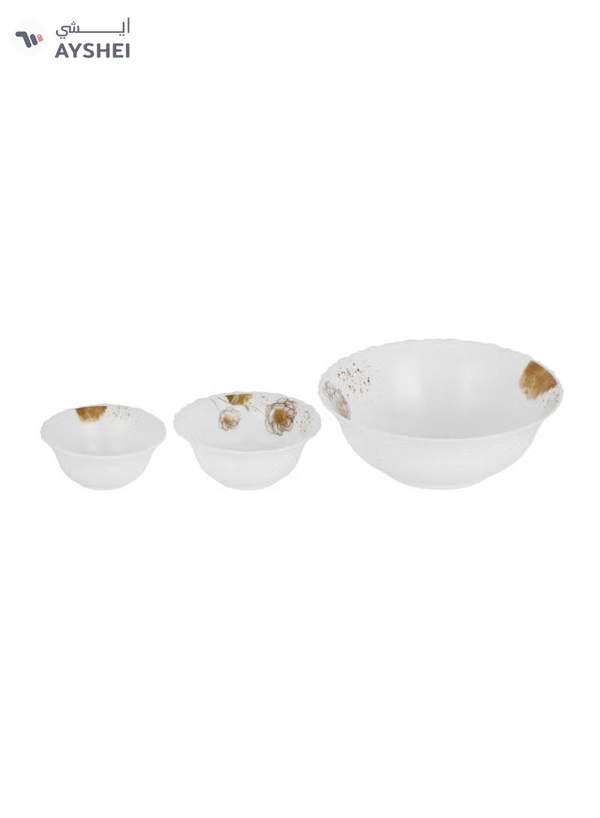 Delcasa 33 Piece Opalware Dinner Set DC3709 Includes Oval Plate, Dinner and Flat Plates, Salad Bowls and Soup Spoons