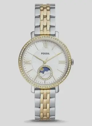 Fossil Women's Jacqueline Round Shape Analog Stainless Steel Wrist Watch ES5166 - 36mm