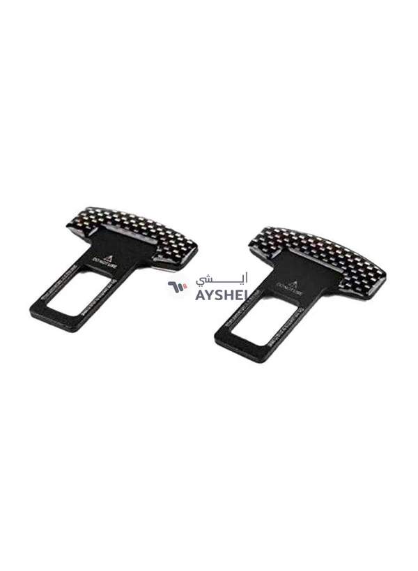 Generic 2 Pieces Carbon Fiber Safety Seat Belt Buckle Plug