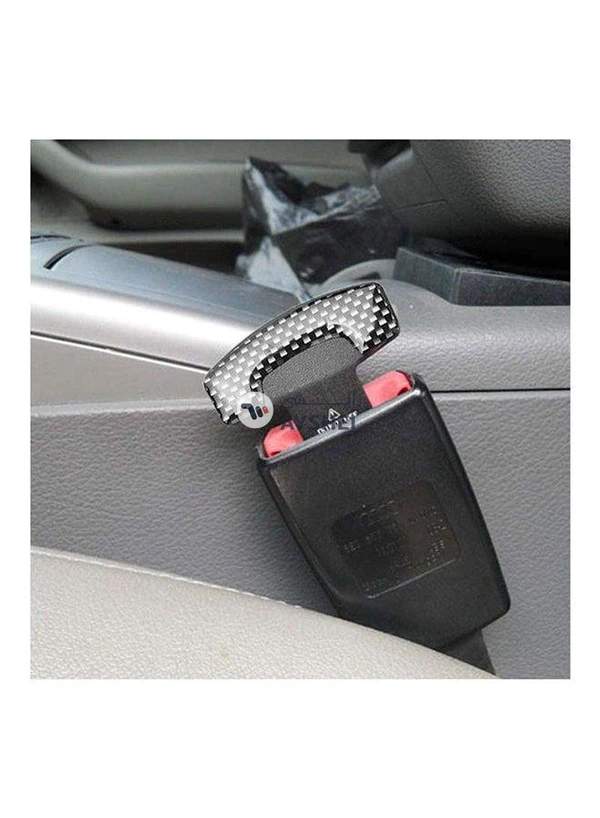 Generic 2 Pieces Carbon Fiber Safety Seat Belt Buckle Plug