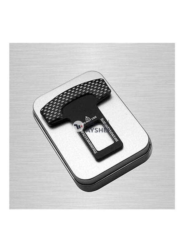 Generic 2 Pieces Carbon Fiber Safety Seat Belt Buckle Plug