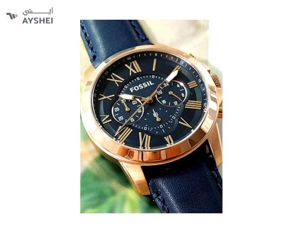 FOSSIL Men's Grant Water Resistant Chronograph Watch FS4835 - 44 mm - Blue