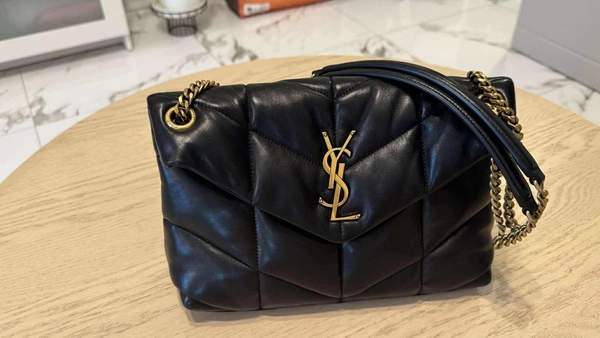 Saint Laurent Loulou Puffer Black Quilted Leather Shoulder Bag