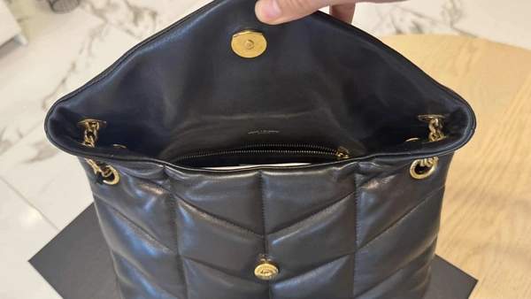 Saint Laurent Loulou Puffer Black Quilted Leather Shoulder Bag