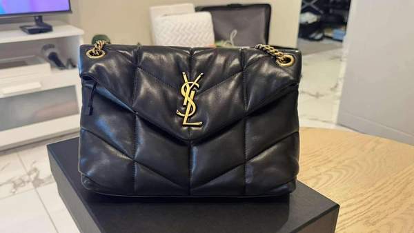 Saint Laurent Loulou Puffer Black Quilted Leather Shoulder Bag