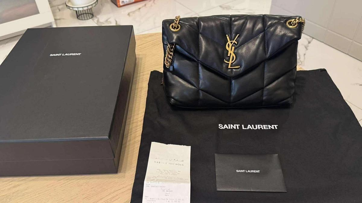 Saint Laurent Loulou Puffer Black Quilted Leather Shoulder Bag-4-4