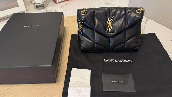 Saint Laurent Loulou Puffer Black Quilted Leather Shoulder Bag