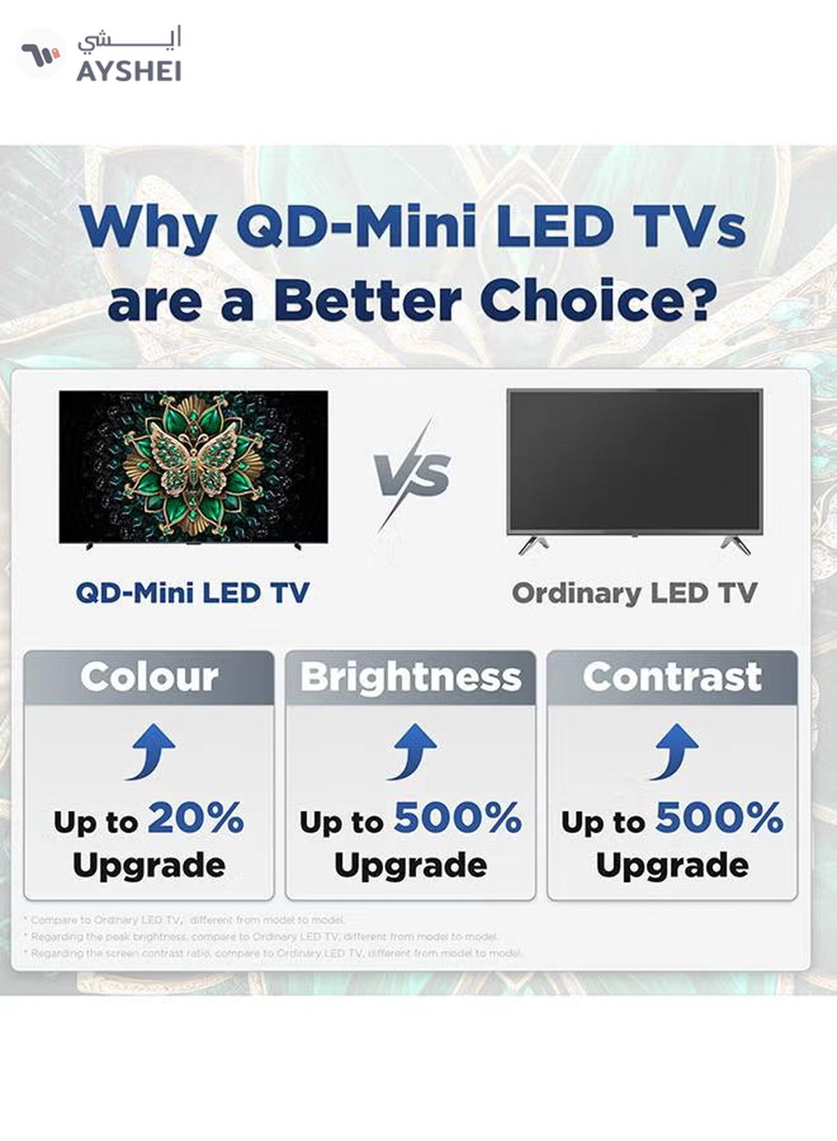 TCL 85 Inch Smart TV 4K QD-Mini LED Colorful Quantum Crystal HDR 10+ Gaming Google TV, 144Hz Native Refresh Rate, ONKYO 2.1 Hi-Fi, Dolby Atmos, AI Mode, Game Master (2025 Model), 2 Year Warranty, 85C6K Black-2-2