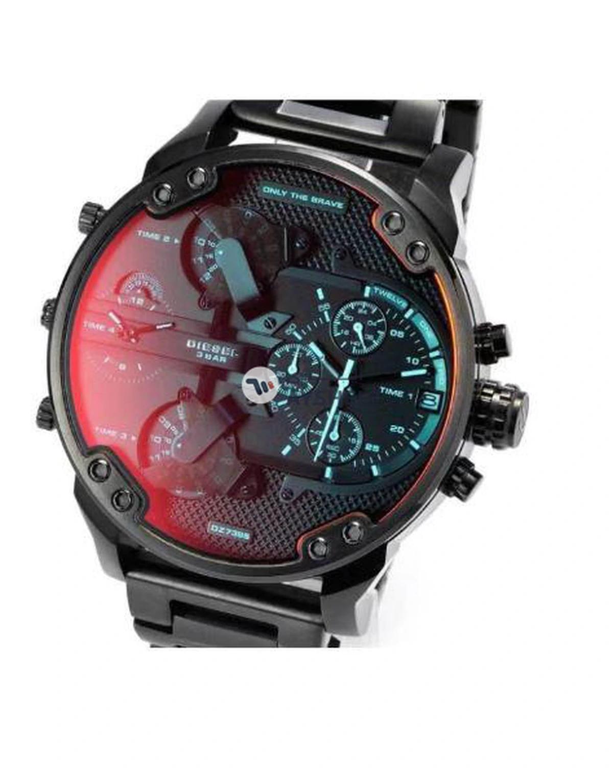 DIESEL Men's Mr Daddy 2.0 Round Shape Stainless Steel Chronograph Wrist Watch 55 mm - Black - DZ7395-0-0