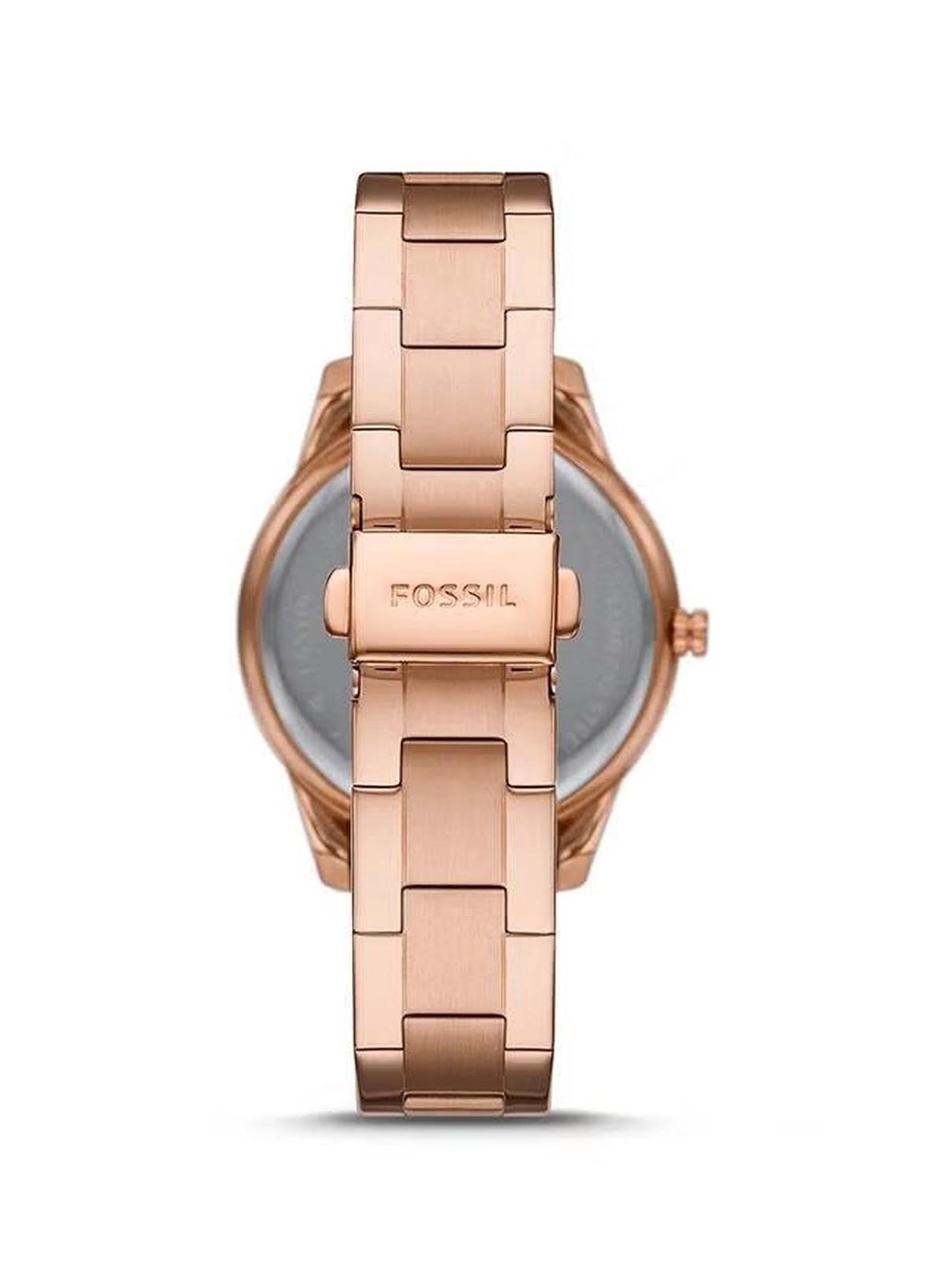 Fossil Women's Stella Sport Multifunction Round Shape Stainless Steel Analog Wrist Watch ES5106 - 37 mm - Rose Gold-1-1