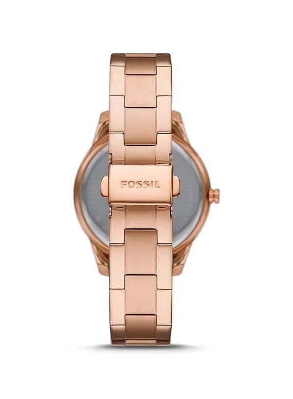 Fossil Women's Stella Sport Multifunction Round Shape Stainless Steel Analog Wrist Watch ES5106 - 37 mm - Rose Gold