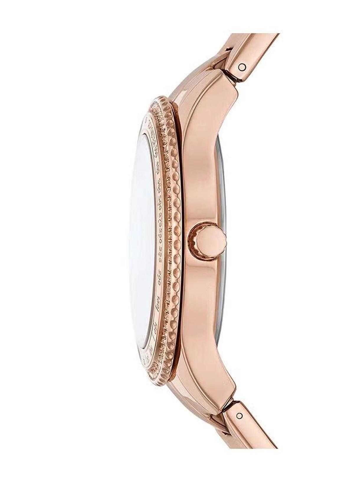 Fossil Women's Stella Sport Multifunction Round Shape Stainless Steel Analog Wrist Watch ES5106 - 37 mm - Rose Gold-4-4