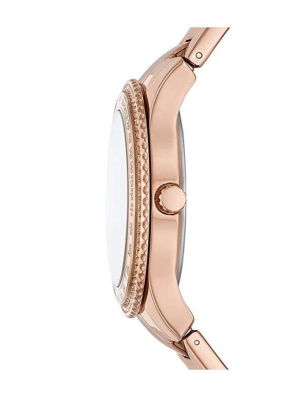 Fossil Women's Stella Sport Multifunction Round Shape Stainless Steel Analog Wrist Watch ES5106 - 37 mm - Rose Gold