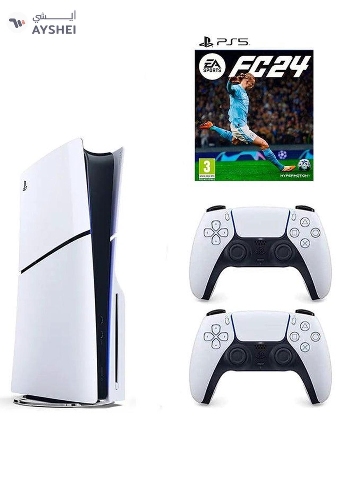 Sony PlayStation 5 Disc Console With Extra Controller And FC 24-0-portrait