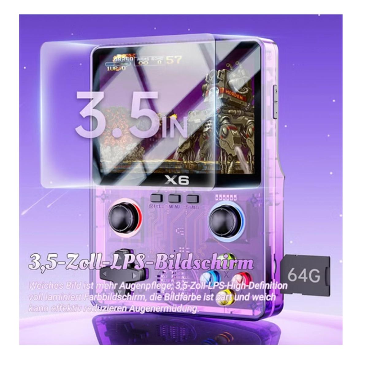 X6 HD Handheld Game Console - Portable Retro Gaming Console, Mini X6 Handheld with 32GB Storage, Built-In Classic Games, Long Battery Life, Perfect for On-the-Go Entertainment (White)-3-3