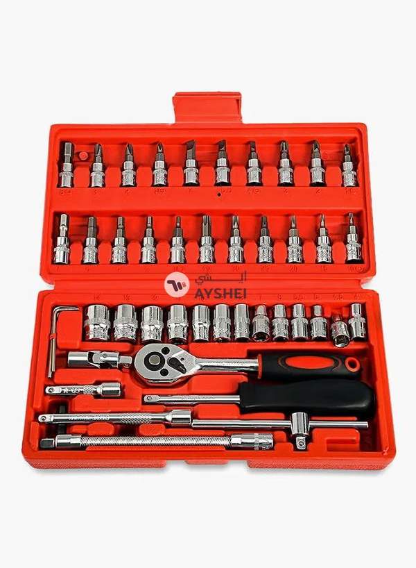 Generic 46-Piece Socket Ratchet Repair Tools Kit