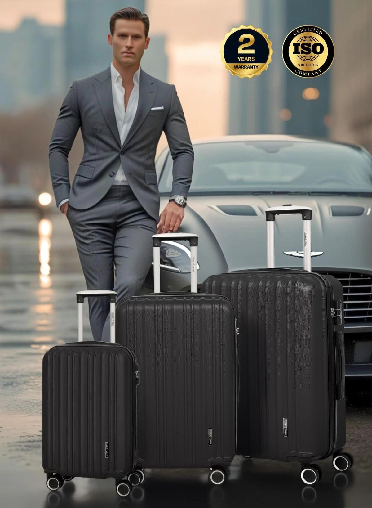 PARAJOHN ABS Material 3-Piece Hardsided Luggage Set-1-portrait