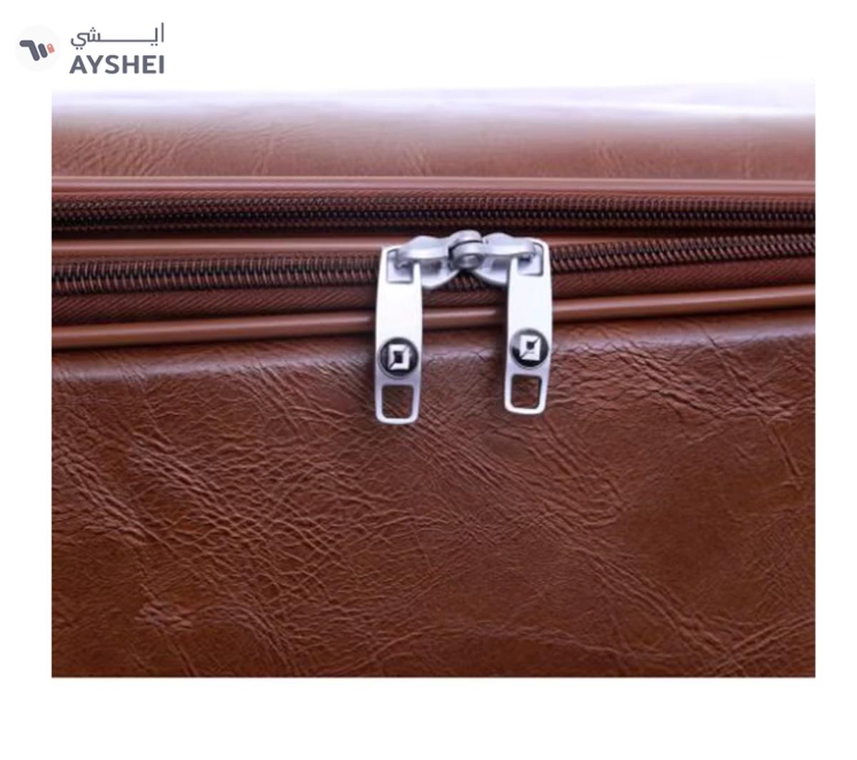 PARAJOHN Buffalos Softside 3 Piece Luggage Trolley Set Brown-6-6