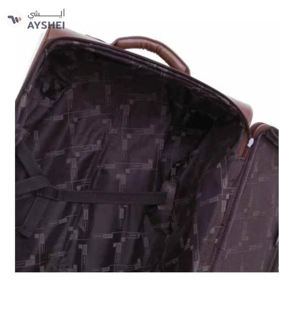 PARAJOHN Buffalos Softside 3 Piece Luggage Trolley Set Brown