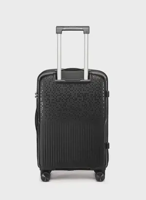 British Tourister 3 Piece Polypropylene Hard Side Spinner Luggage Trolley Set 20/24/28 Inch - Black