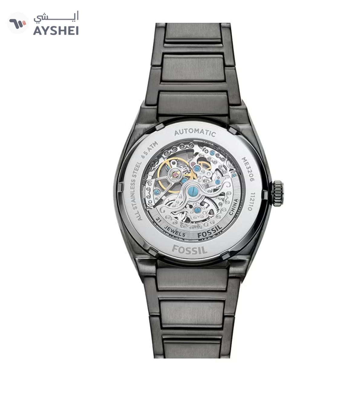 Fossil Men's Everett Round Shape Stainless Steel Automatic Wrist Watch ME3206 - 42 mm - Grey-2-2