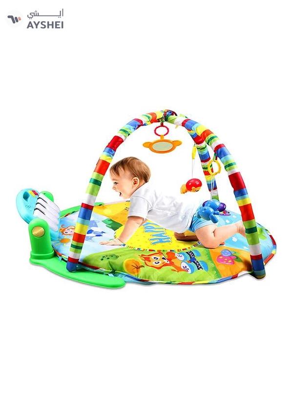 HUANGER Educational Children's Musical, Fitness Mat With Piano Microphone And Pendants 55x86x86cm